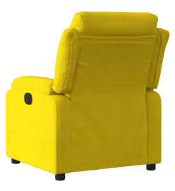 Fauteuil inclinable jaune velours