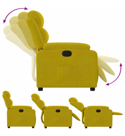 Fauteuil inclinable jaune velours