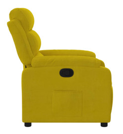 Fauteuil inclinable jaune velours