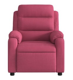 Fauteuil inclinable rouge bordeaux velours