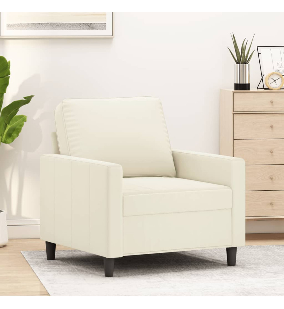 Fauteuil Crème 60 cm Velours