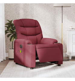 Fauteuil de massage inclinable électrique Rouge bordeaux Tissu