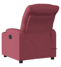 Fauteuil de massage inclinable électrique Rouge bordeaux Tissu