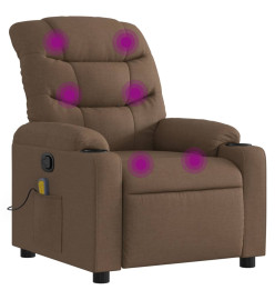 Fauteuil de massage inclinable Marron Tissu