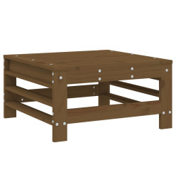 Repose-pied de jardin marron miel bois de pin massif