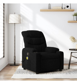 Fauteuil de massage inclinable Noir Tissu