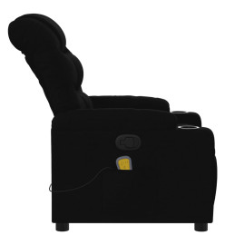 Fauteuil de massage inclinable Noir Tissu