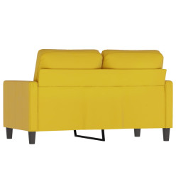 Canapé à 2 places Jaune 120 cm Velours