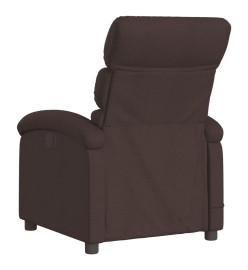 Fauteuil de massage inclinable électrique Marron foncé Tissu