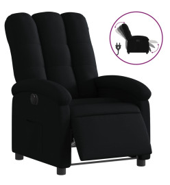 Fauteuil inclinable électrique Noir Tissu