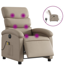 Fauteuil de massage inclinable électrique cappuccino similicuir