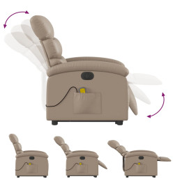 Fauteuil de massage inclinable électrique cappuccino similicuir