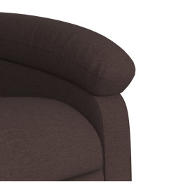 Fauteuil inclinable électrique Marron foncé Tissu