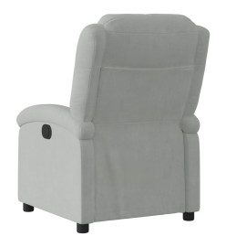 Fauteuil inclinable électrique gris clair velours