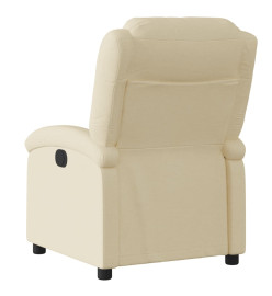 Fauteuil inclinable électrique Crème Tissu