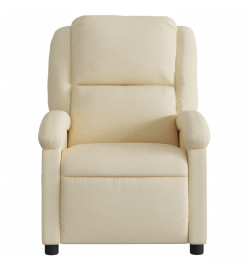 Fauteuil inclinable électrique Crème Tissu