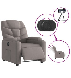 Fauteuil inclinable électrique Taupe Tissu