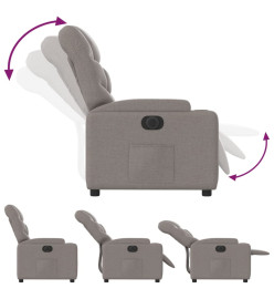 Fauteuil inclinable électrique Taupe Tissu