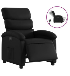 Fauteuil inclinable électrique Noir Similicuir