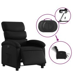 Fauteuil inclinable électrique Noir Similicuir