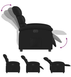 Fauteuil inclinable électrique Noir Similicuir