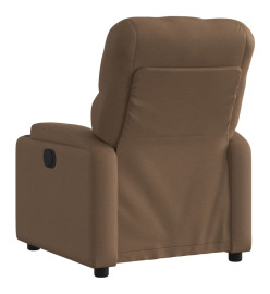 Fauteuil inclinable électrique Marron Tissu