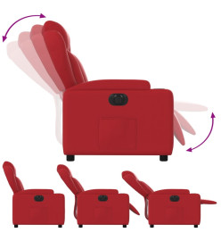 Fauteuil inclinable électrique Rouge Similicuir