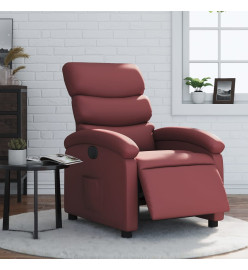 Fauteuil inclinable électrique Rouge bordeaux Similicuir