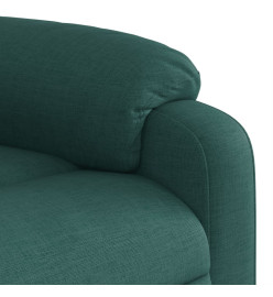 Fauteuil de massage inclinable électrique Vert foncé Tissu