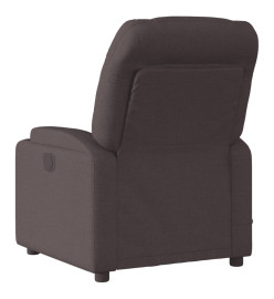 Fauteuil de massage inclinable électrique Marron foncé Tissu