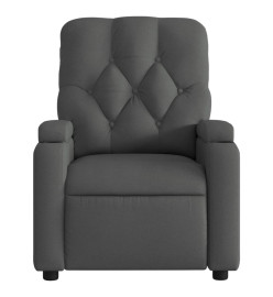 Fauteuil inclinable de massage électrique gris foncé tissu