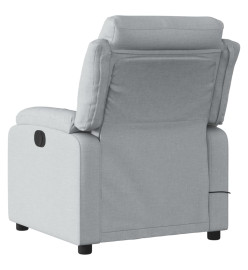 Fauteuil de massage inclinable électrique gris clair tissu