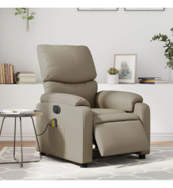 Fauteuil de massage inclinable électrique cappuccino similicuir