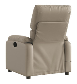 Fauteuil de massage inclinable électrique cappuccino similicuir