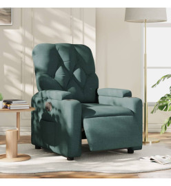 Fauteuil inclinable électrique Vert foncé Tissu