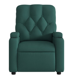 Fauteuil inclinable électrique Vert foncé Tissu