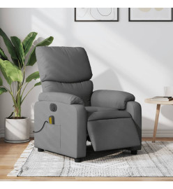 Fauteuil inclinable de massage électrique gris foncé tissu