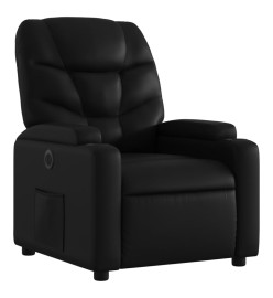 Fauteuil inclinable électrique Noir Similicuir