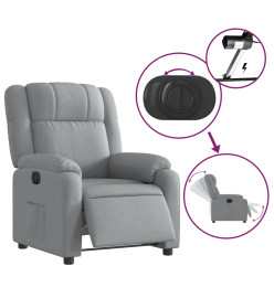 Fauteuil inclinable électrique Gris clair Tissu