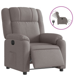 Fauteuil inclinable électrique Taupe Tissu