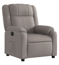 Fauteuil inclinable électrique Taupe Tissu