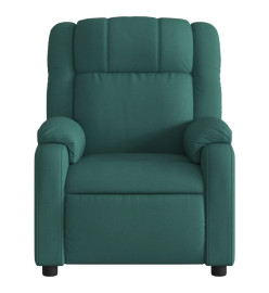 Fauteuil inclinable électrique Vert foncé Tissu