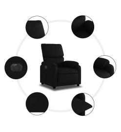 Fauteuil inclinable électrique Noir Similicuir