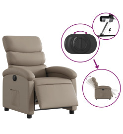 Fauteuil inclinable électrique Cappuccino Similicuir