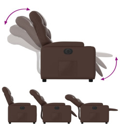 Fauteuil inclinable électrique Marron Similicuir