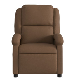 Fauteuil inclinable de massage électrique marron tissu