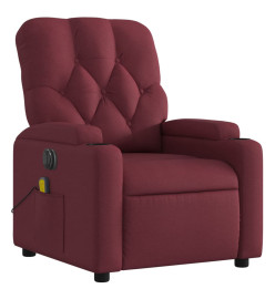 Fauteuil de massage inclinable électrique Rouge bordeaux Tissu