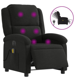 Fauteuil de massage inclinable électrique Noir Tissu