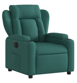 Fauteuil inclinable électrique Vert foncé Tissu