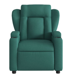 Fauteuil inclinable électrique Vert foncé Tissu